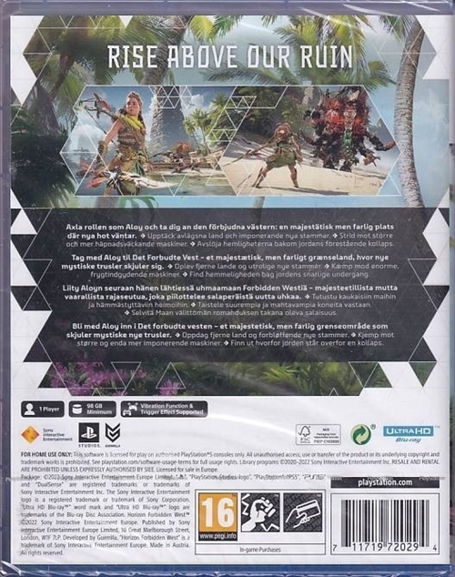 Horizon Forbidden West - i Folie - PS5 (AA-Grade) (Genbrug)